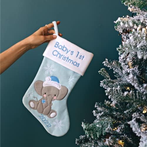 שלט הלב שלב כתב גרב חג המולד הראשון 2022 - עיצוב פילים תפאורה לחג המולד | קישוט העיצוב הראשון שלי לחג